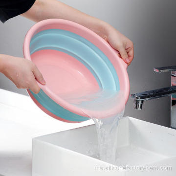 Pp plastik lipat laras mudah alih merah jambu biru